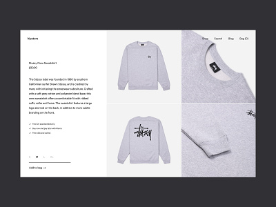 Hip Store / Product Page ecommerce interface shopping ui ux web