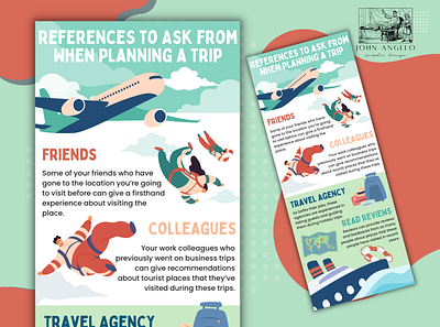 Planning A Trip Infographic aesthetic airplane blue red green graphic design infographic pale color planning soft color trip vector vector art