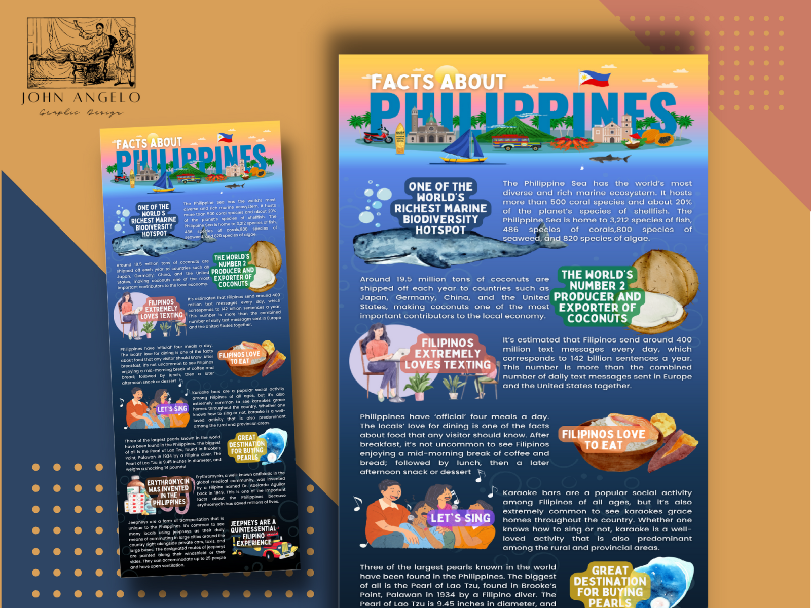 Facts About Philippines Infographic by Callicrates Design on Dribbble