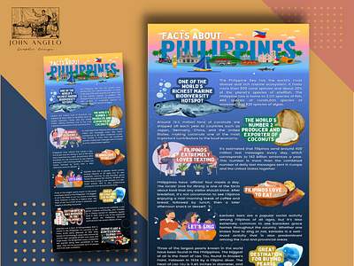 Facts About Philippines Infographic blue blue orange culture dark blue facts fun facts gradient graphic design infographic its more fun in the philippines philippines vector waterccolor