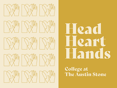 Head, Heart, Hands branding hand heart illustration typography