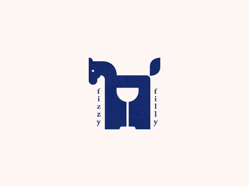 Fizzy Filly [WIP] animal bar branding champagne design digital glass graphic design horse horse logo horses illustration line logo logomark minimal negative space pastel sign typography