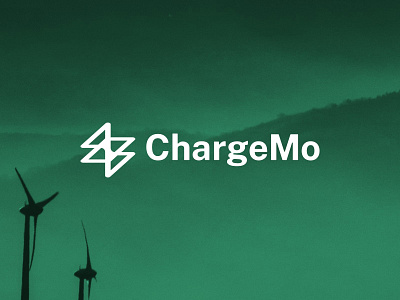 ChargeMo air branding design energy graphic design green icon illustration logo logo brands logos panel solar sun typography ui vector windmill