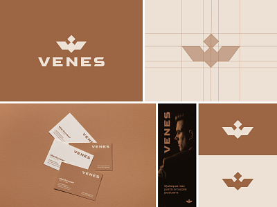 VENES - Visual Identity brandidentity branding card design fashion fashionman graphic design grid icon illustration logo logo brands logomark logos old ui vector vintage visualidentity