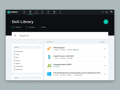 Pluralsight Console Concept