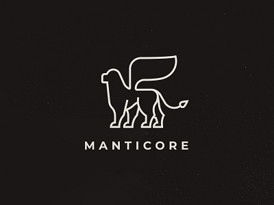 Manticore Team Logo branding design illustration line line art lineart logo manticore team