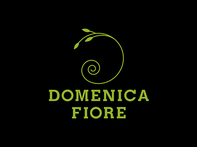 Domenica Fiore Logo domenicafiore gourmet italy logo logo design logotype mineral oil olive branch olive oil organic orvieto shells soil umbria vancouver
