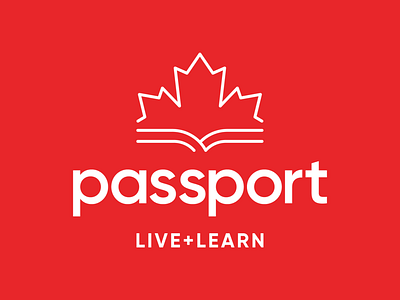 Passport Logo canada leaf leaf logo learn live logo logodesign logotype passport study abroad studying travel traveling vancouver