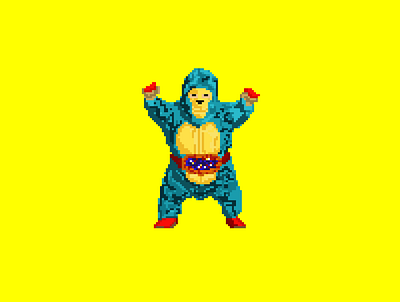 salchipulpo kemonito blue demon consejomundialdeluchalibre kemonito lucha libre luchador luchadores mexico mexico city monito monkey pixel pixel art pixels santo wrestlers wrestling
