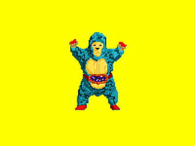 salchipulpo kemonito blue demon consejomundialdeluchalibre kemonito lucha libre luchador luchadores mexico mexico city monito monkey pixel pixel art pixels santo wrestlers wrestling