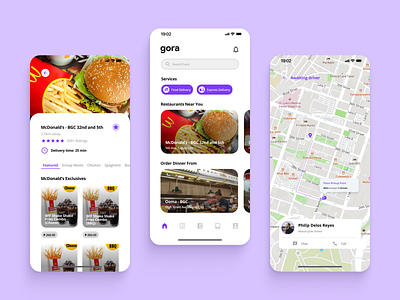 Food and parcel delivery app app branding design graphic design ui ux