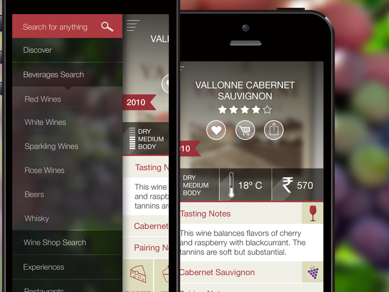 Wine List App by Grishma Rao on Dribbble