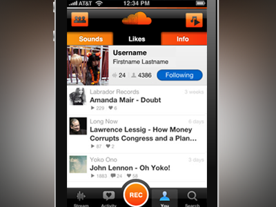 Soundcloud Redesign app iphone redesign soundcloud