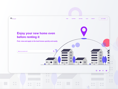 Renting It app design illustration logo ux vector web website