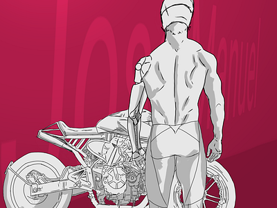 Before the release design illustration motorcycle work