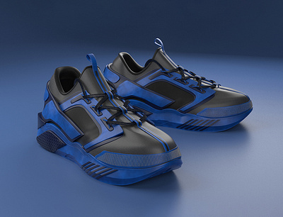 Nike AIR HUARACHE 3d 3d rendering design footwear industrial design modo product product design rendering shoe shoe design