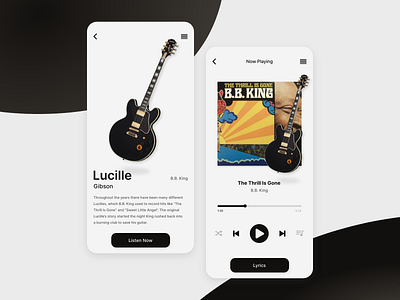Guitar/Music App app clothes design guitar music ui
