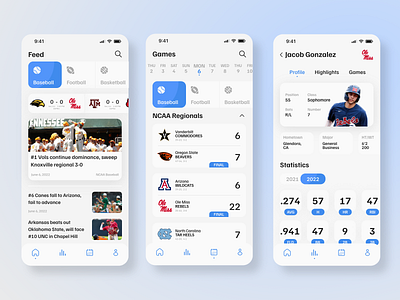 Sports App (NCAA Baseball)