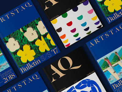 ARTSTAQ Identity art gallery branding brochure bronze editorial design grid layout luxury print typography
