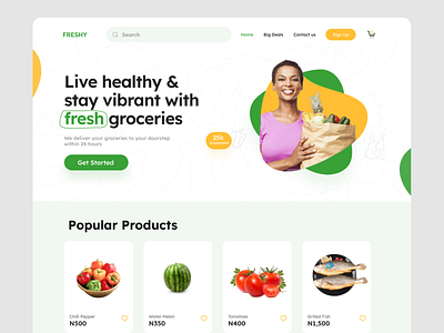 Grocery Store UI Design app design figma graphic design grocerystore grocerystoreui ui uiux ux