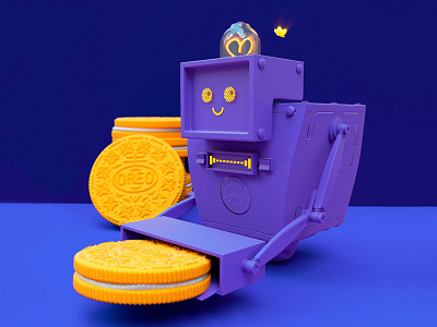 Robot Oreo 3d art cinema4d colors cookie cracker design oreo robot