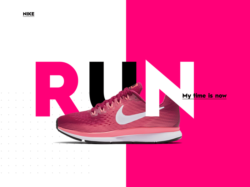 Nike Run colors design gif motion nike run