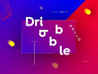 Hello Dribbble! colors design dribbble experimentation firstshot harmony hello player shot