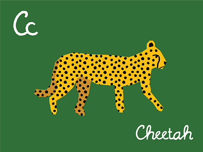 C is for cheetah adobe illustrator animals cheetah illusration vector vectorart wild