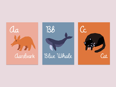 Alphabet Animals adobeillustator alphabet animals childrens illustration poster vector vectorart