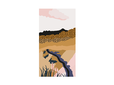 Ethiopia abstract landscape adobeillustator africa digital ethiopia illustraion landscape mustard pink purple vector vectorart