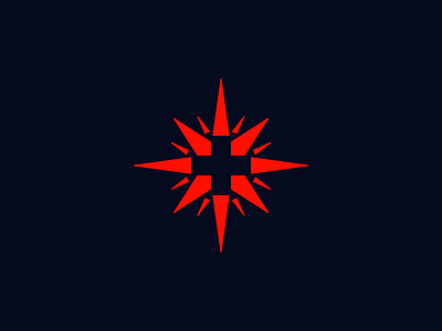 Swiss Star branding cross design geometric logo ray star swiss vector