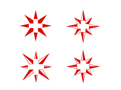 Swiss Star v2 branding cross design geometric logo negative ray space star swiss vector