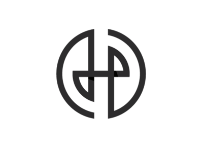 EH/HE ambigram ambigram e eh geometric h he logo monogram round logo vector