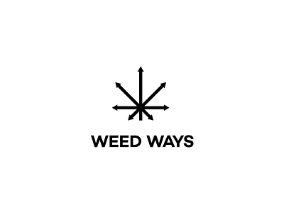 weed ways arrow geometric logo vector ways weed