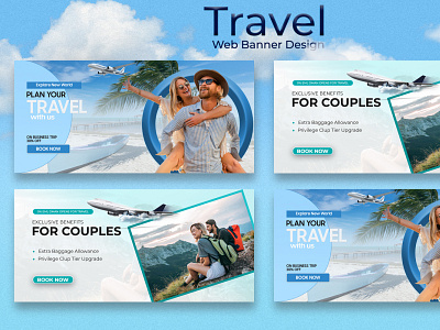 Travel Web Banner ads advertising banner design facebook post instagram post social social media post travel web banner