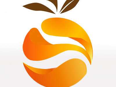 Orange 3D Logo Design In Figma vector