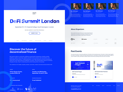 London DeFi Summit blockchain cryptocurrency event finance landing page logo