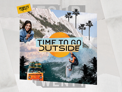 4:20 - Time To Go Outside 420 artdirection california cannabis collage graphic design lifestyle photography print surf
