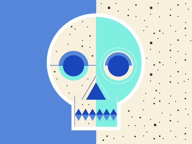 Memphis Skull abstract geometric graphic design illustration memphis group skull texture