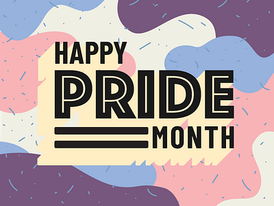 Happy Pride Month lgbt pastel pride texture typography