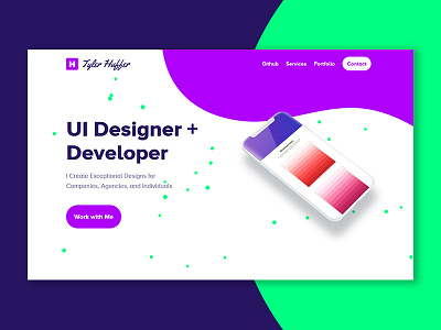 Redesign Personal Website clean colors design homepage minimal ui ux website