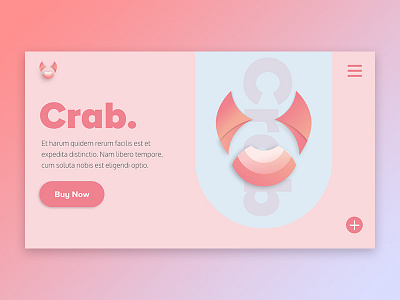Crab concept crab ocean pink sea water