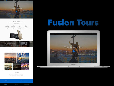 Fusion Tours landing page tours virtual tour vr