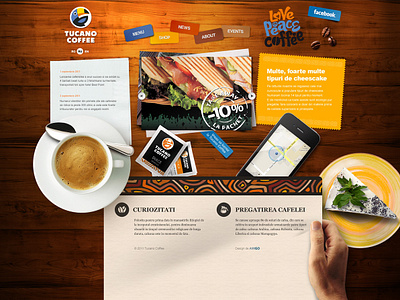 Tucano Coffee coffeeshop landingpage website