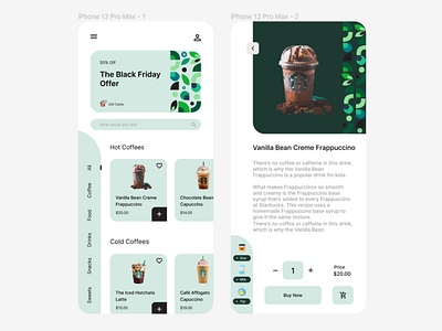The Starbucks App app design graphic design st typography ui ux