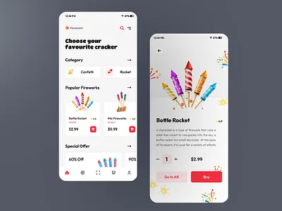 Firework UI adobe xd app figma firecracker firecracker ui firecrackers firework firework ui fireworks graphic design ui ui design ux ux design