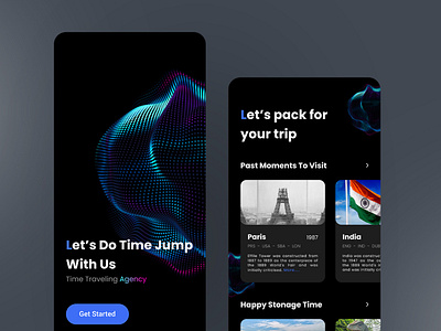 Time Traveling App UI