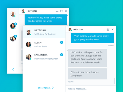 Classroom Mentorship chat chatbox chatroom interface mentorship modal