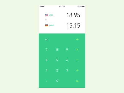 Daily UI #004 calculator challenge converter currency daily ui minimalistic