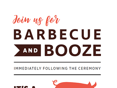 Barbecue and Booze barbecue bbq booze party summer typography wedding